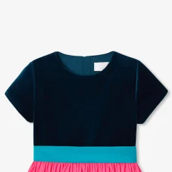 Jacadi Dresses And Skirts|Girl color block dress Pink/Blue