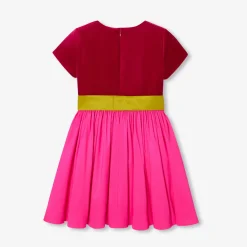 Jacadi Dresses And Skirts|Girl color block dress Pink/Multicolour