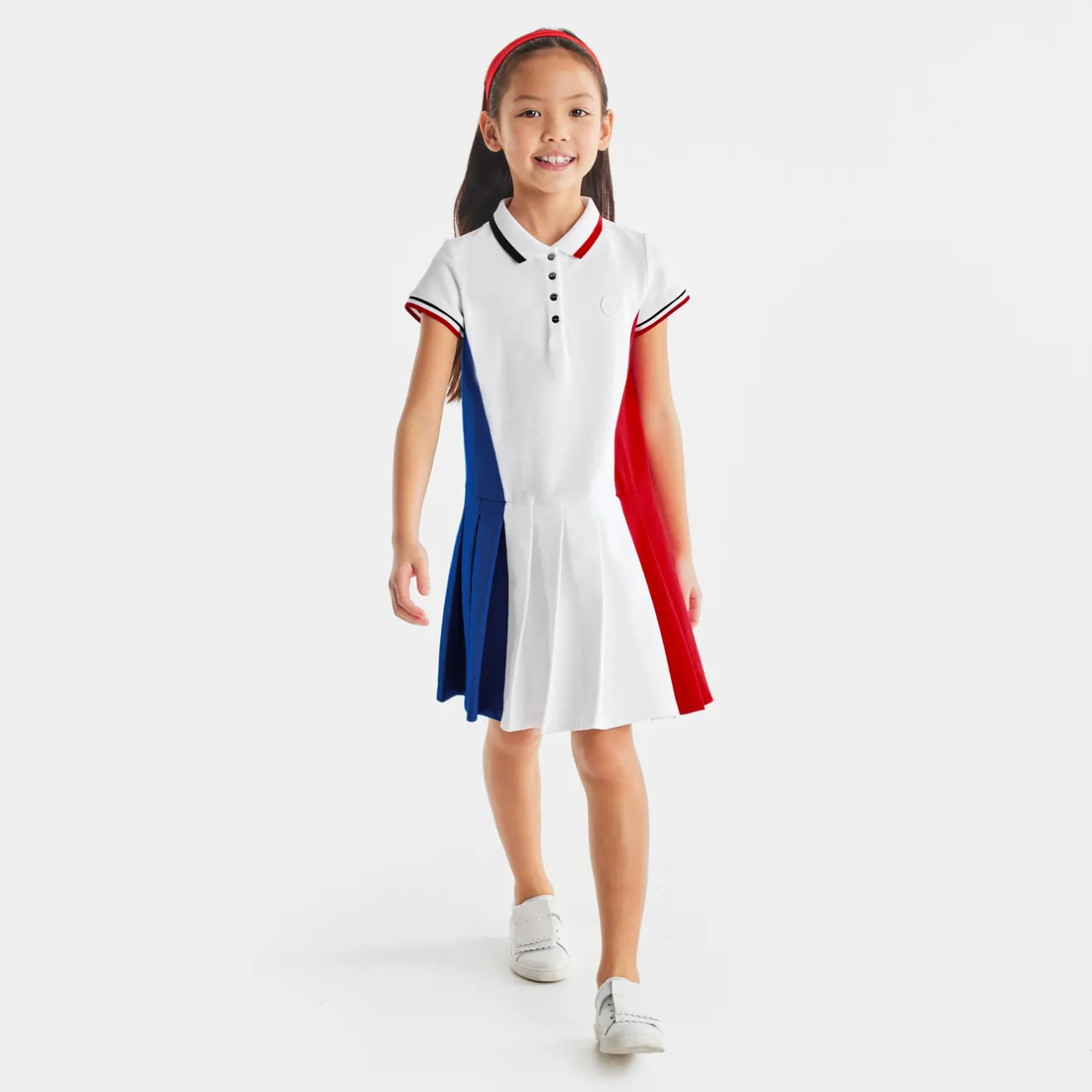 Jacadi Dresses And Skirts|Girl color block dress White/Multicolour