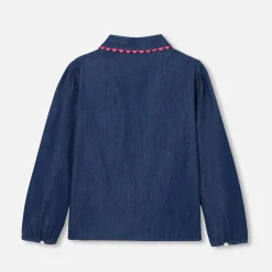 Jacadi Blouses And Shirts|Girl denim blouse Denim blue