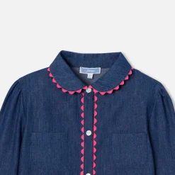 Jacadi Blouses And Shirts|Girl denim blouse Denim blue