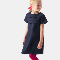 Jacadi Dresses And Skirts|Girl denim trapeze dress Dark Denim