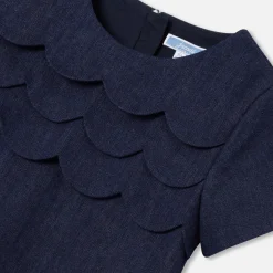 Jacadi Dresses And Skirts|Girl denim trapeze dress Dark Denim