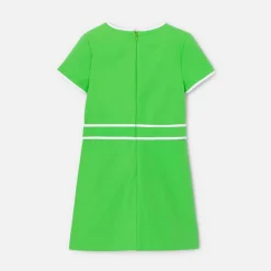 Jacadi Dresses And Skirts|Girl dress in honeycomb piqué Grass green