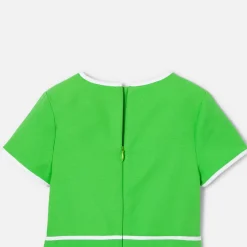 Jacadi Dresses And Skirts|Girl dress in honeycomb piqué Grass green