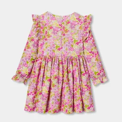 Jacadi Dresses And Skirts|Girl dress in Liberty fabric White/Multicolour