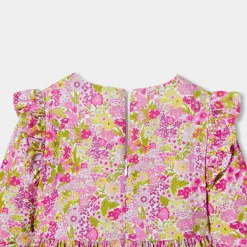 Jacadi Dresses And Skirts|Girl dress in Liberty fabric White/Multicolour