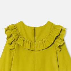Jacadi Dresses And Skirts|Girl dress in velvet milleraies Mustard