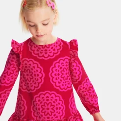 Jacadi Dresses And Skirts|Girl dress with rosette print Pink/Multicolour