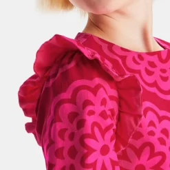 Jacadi Dresses And Skirts|Girl dress with rosette print Pink/Multicolour