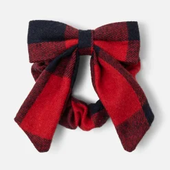 Jacadi Hair Accessories|Accessories|Girl flannel scrunchie Navy/Red