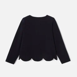 Jacadi Cardigans, Sweaters And Sweatshirts|Girl fleece cardigan Jacadi Navy