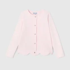 Jacadi Cardigans, Sweaters And Sweatshirts|Girl fleece cardigan Jacadi Powder Pink
