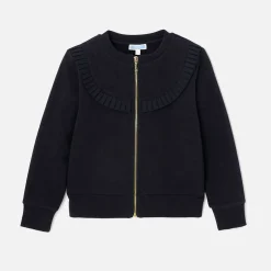 Jacadi Cardigans, Sweaters And Sweatshirts|Girl fleece cardigan Jacadi Navy