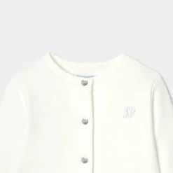 Jacadi Cardigans, Sweaters And Sweatshirts|Girl fleece cardigan Jacadi soft white