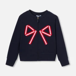 Jacadi Cardigans, Sweaters And Sweatshirts|Girl fleece cardigan Jacadi Navy