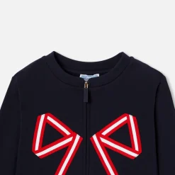 Jacadi Cardigans, Sweaters And Sweatshirts|Girl fleece cardigan Jacadi Navy