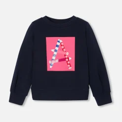 Jacadi Cardigans, Sweaters And Sweatshirts|Girl fleece sweatshirt Jacadi Navy