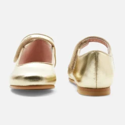 Jacadi Mary Janes, T-Straps And Ballet Flats|Girl glazed leather Mary Janes Yellow gold