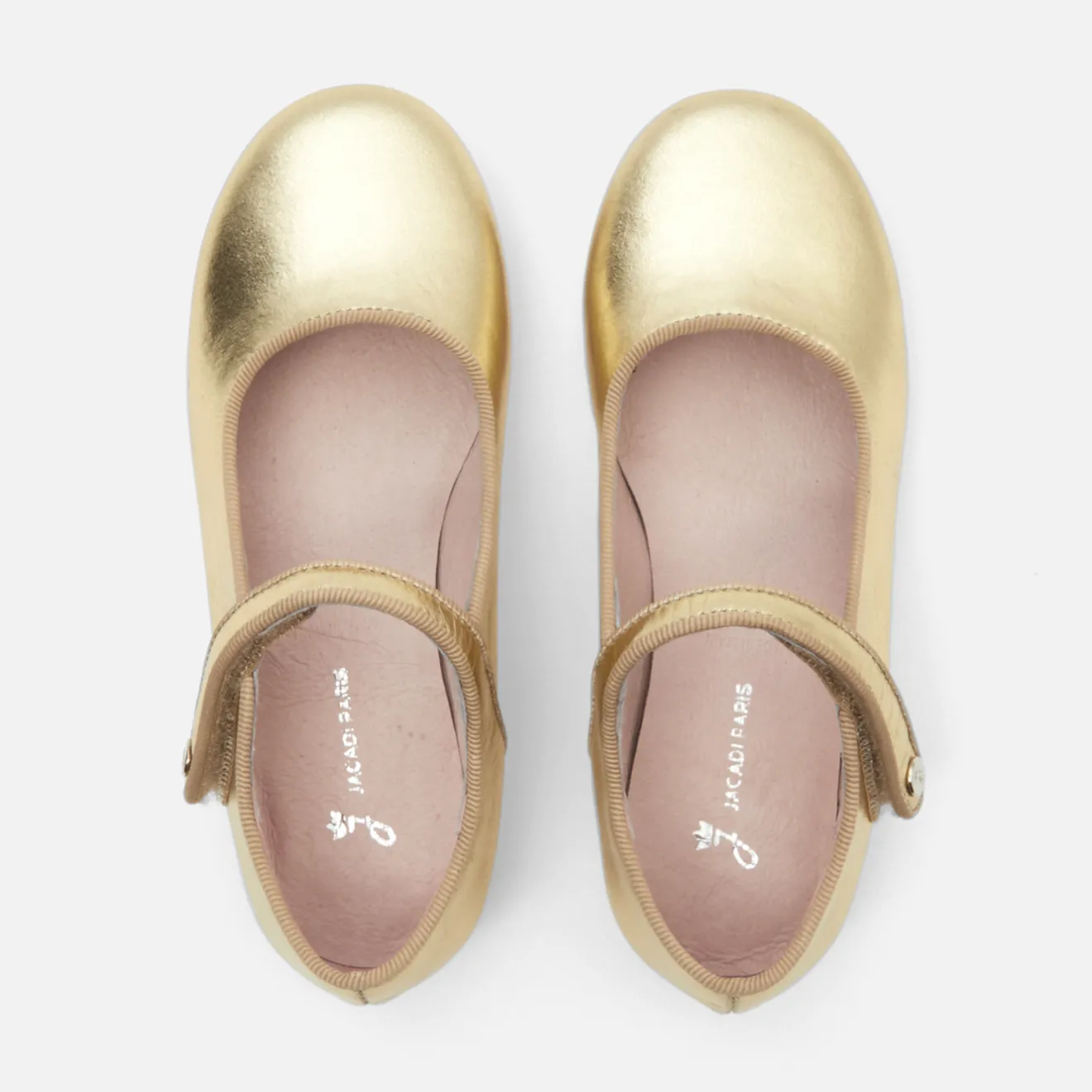 Jacadi Mary Janes, T-Straps And Ballet Flats|Girl glazed leather Mary Janes Yellow gold