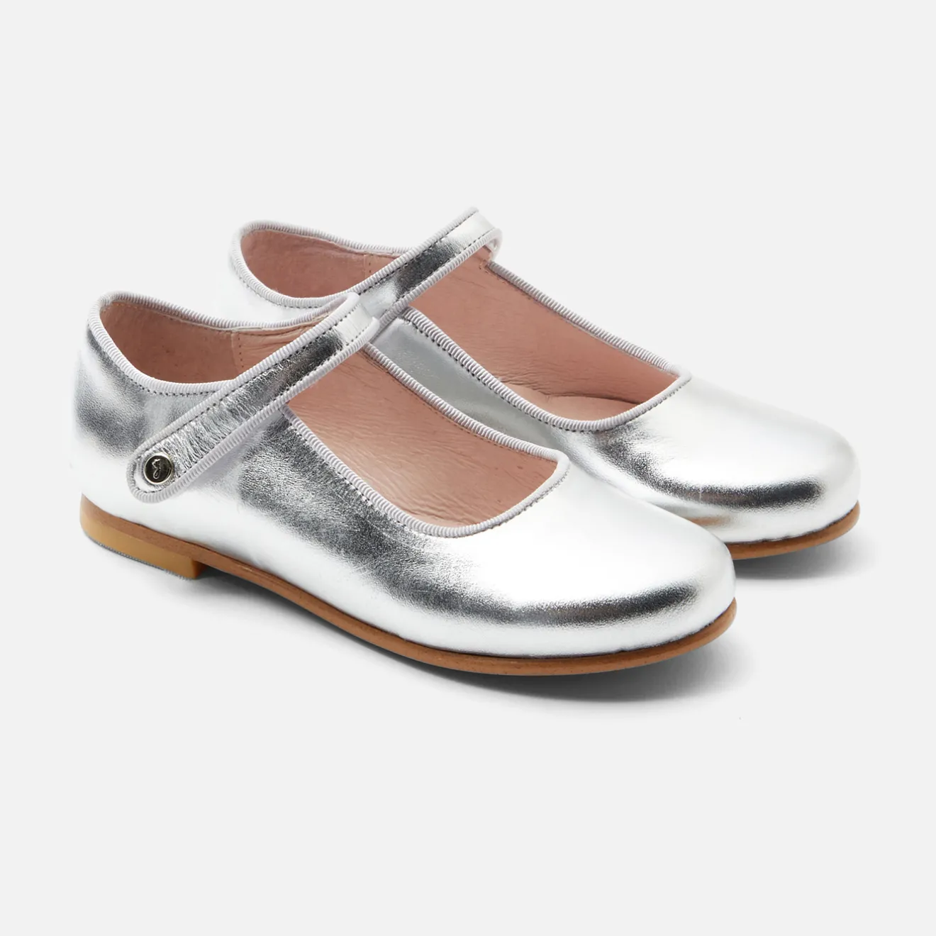 Jacadi Mary Janes, T-Straps And Ballet Flats|Girl glazed leather Mary Janes Silver