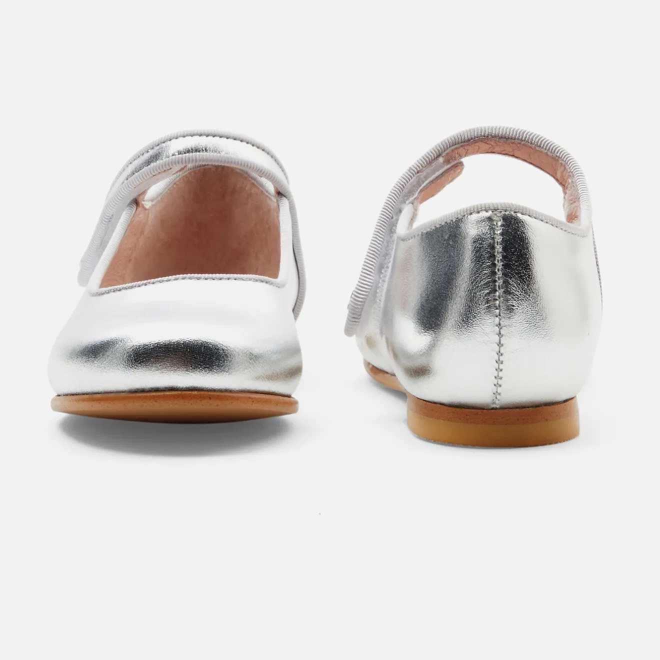 Jacadi Mary Janes, T-Straps And Ballet Flats|Girl glazed leather Mary Janes Silver