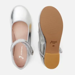 Jacadi Mary Janes, T-Straps And Ballet Flats|Girl glazed leather Mary Janes Silver