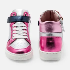 Jacadi Sneakers|Girl high-top sneakers Silver/multicolour
