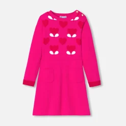 Jacadi Dresses And Skirts|Girl knitted dress Pink/Red