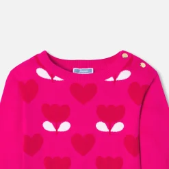 Jacadi Dresses And Skirts|Girl knitted dress Pink/Red