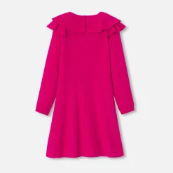 Jacadi Dresses And Skirts|Girl knitted dress Grenadine Pink