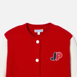 Jacadi Cardigans, Sweaters And Sweatshirts|Girl knitted varsity jacket Red/Multicolout