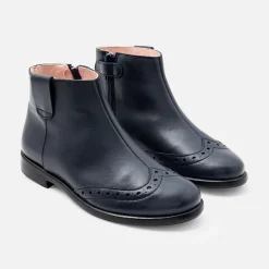 Jacadi Ankle & Lined Boots|Girl leather boots Jacadi Navy