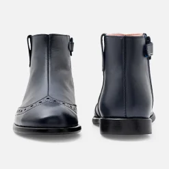 Jacadi Ankle & Lined Boots|Girl leather boots Jacadi Navy
