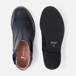 Jacadi Ankle & Lined Boots|Girl leather boots Jacadi Navy