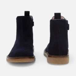 Jacadi Ankle & Lined Boots|Girl leather boots Jacadi Navy