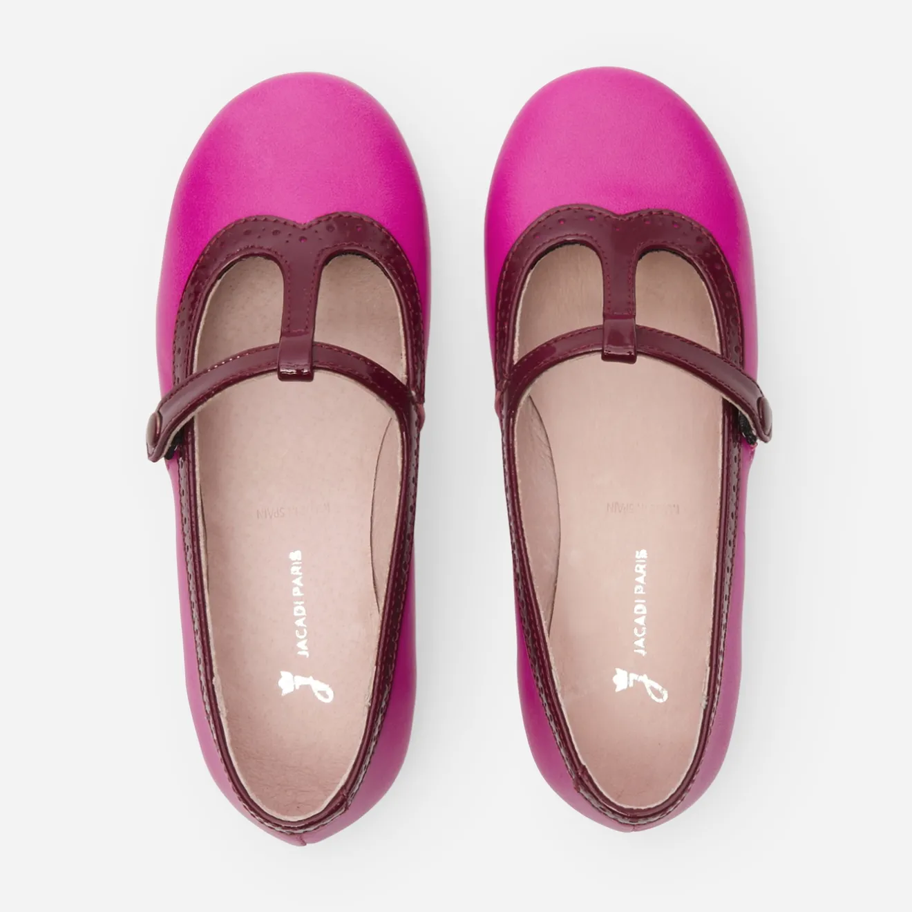 Jacadi Mary Janes, T-Straps And Ballet Flats|Girl leather t-bar shoes Pink