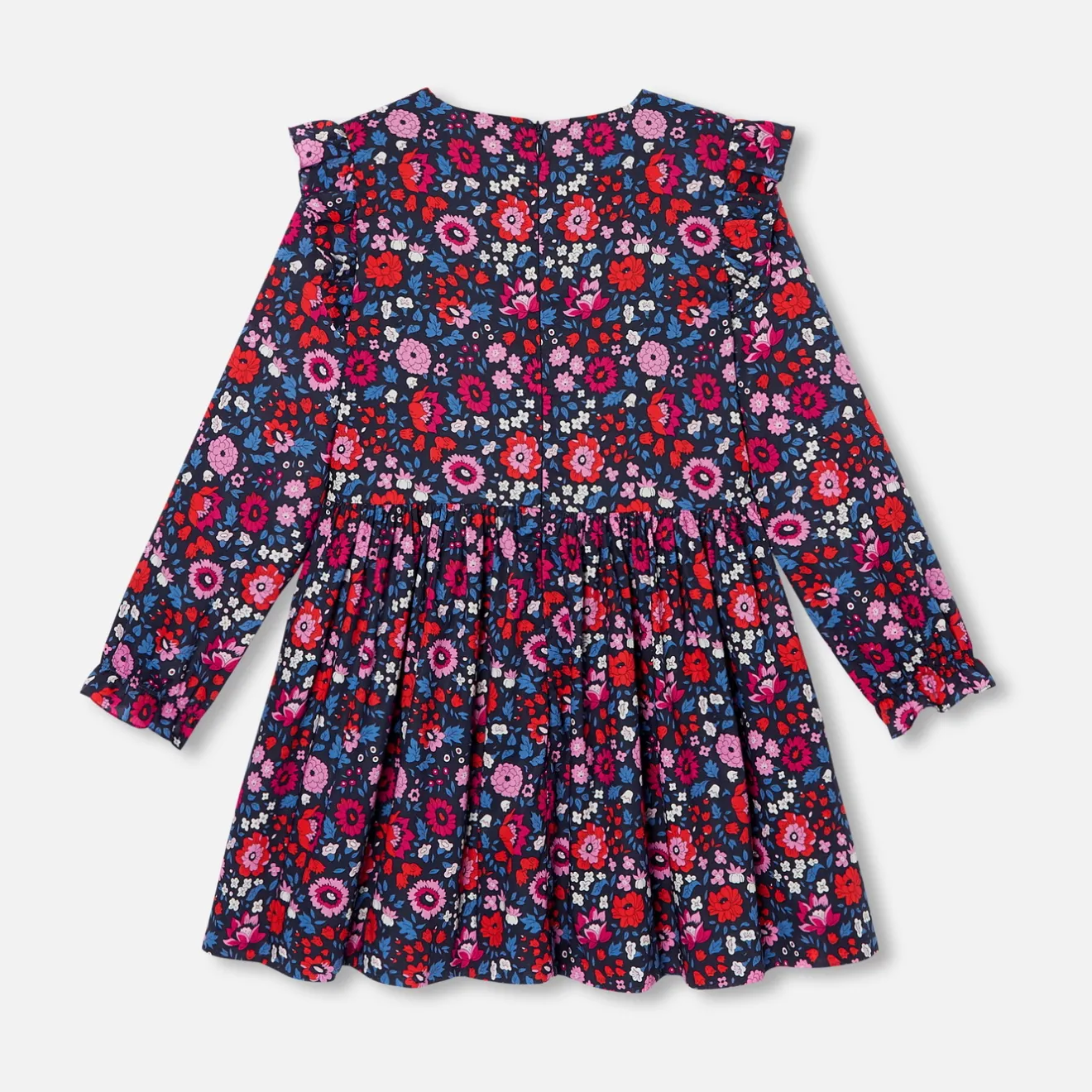 Jacadi Dresses And Skirts|Girl Liberty fabric dress Navy/Multicolour