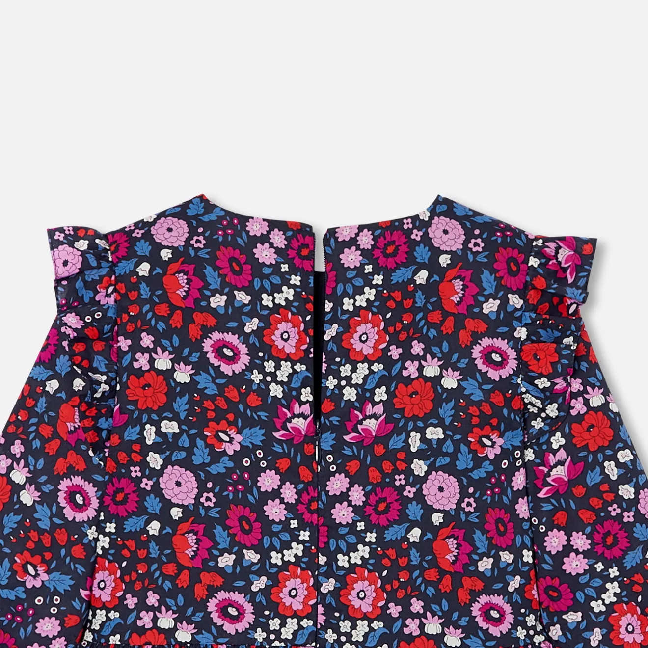 Jacadi Dresses And Skirts|Girl Liberty fabric dress Navy/Multicolour