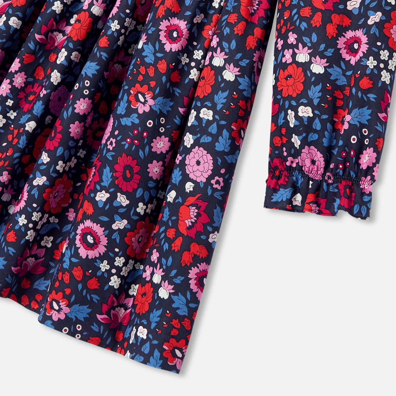 Jacadi Dresses And Skirts|Girl Liberty fabric dress Navy/Multicolour