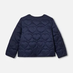 Jacadi Coats And Outerwear|Girl Coats & Puffer Jackets|Girl lightweight padded jacket Navy/Pink