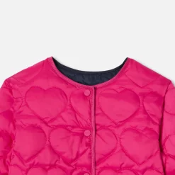 Jacadi Coats And Outerwear|Girl Coats & Puffer Jackets|Girl lightweight padded jacket Navy/Pink