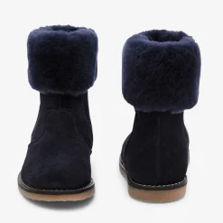 Jacadi Ankle & Lined Boots|Girl lined boots Jacadi Navy