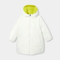 Jacadi Coats And Outerwear|Girl Coats & Puffer Jackets|Girl long padded jacket Jacadi soft white
