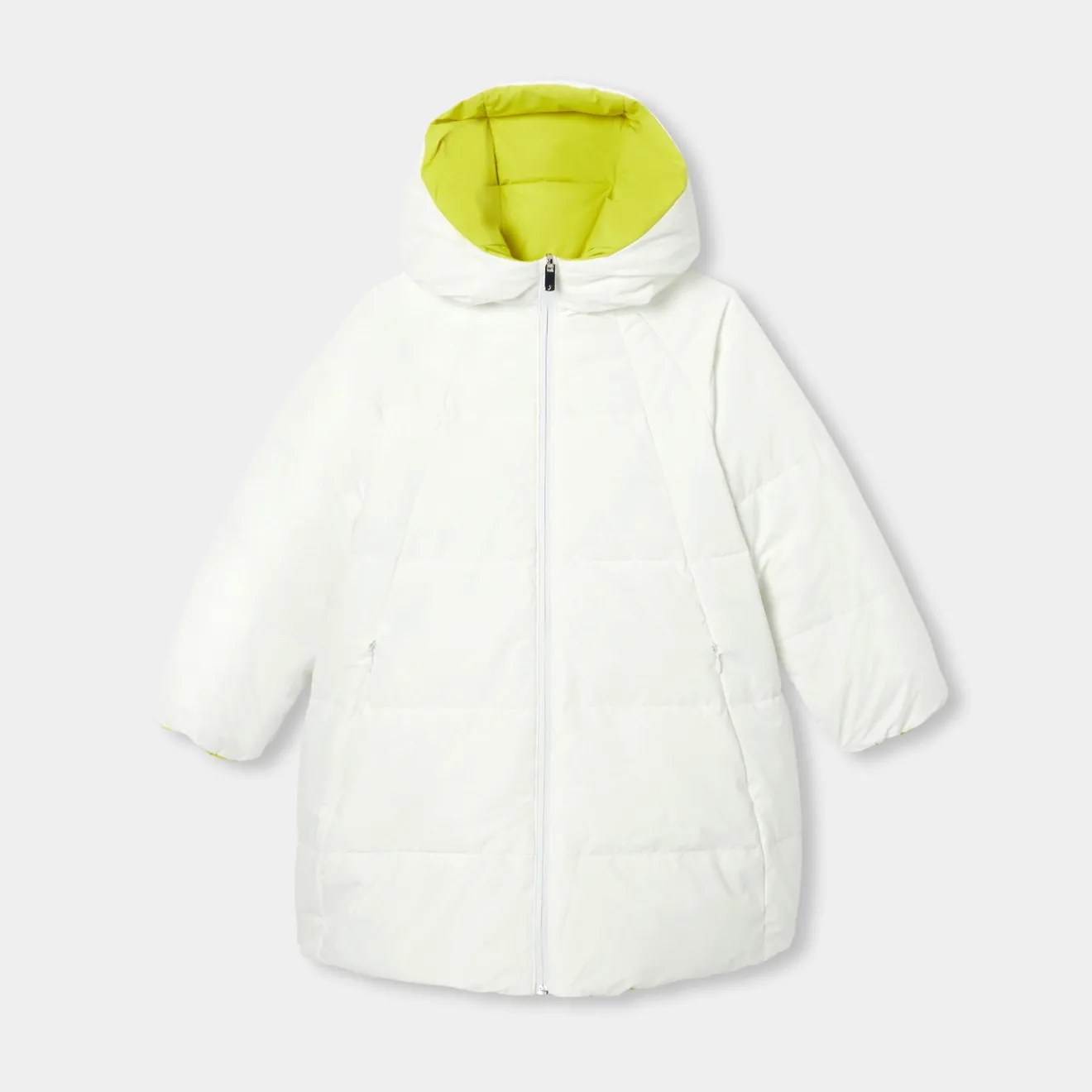 Jacadi Coats And Outerwear|Girl Coats & Puffer Jackets|Girl long padded jacket Jacadi soft white