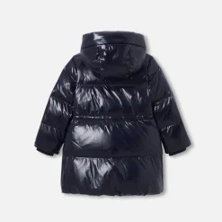 Jacadi Coats And Outerwear|Girl Coats & Puffer Jackets|Girl long padded jacket Jacadi Navy