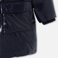 Jacadi Coats And Outerwear|Girl Coats & Puffer Jackets|Girl long padded jacket Jacadi Navy