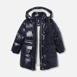 Jacadi Coats And Outerwear|Girl Coats & Puffer Jackets|Girl long padded jacket Jacadi Navy
