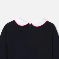 Jacadi Dresses And Skirts|Girl long-sleeved dress Jacadi Navy