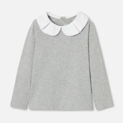 Jacadi T-Shirts, Polo Shirts|Girl long-sleeved T-shirt Jacadi light Heather Grey
